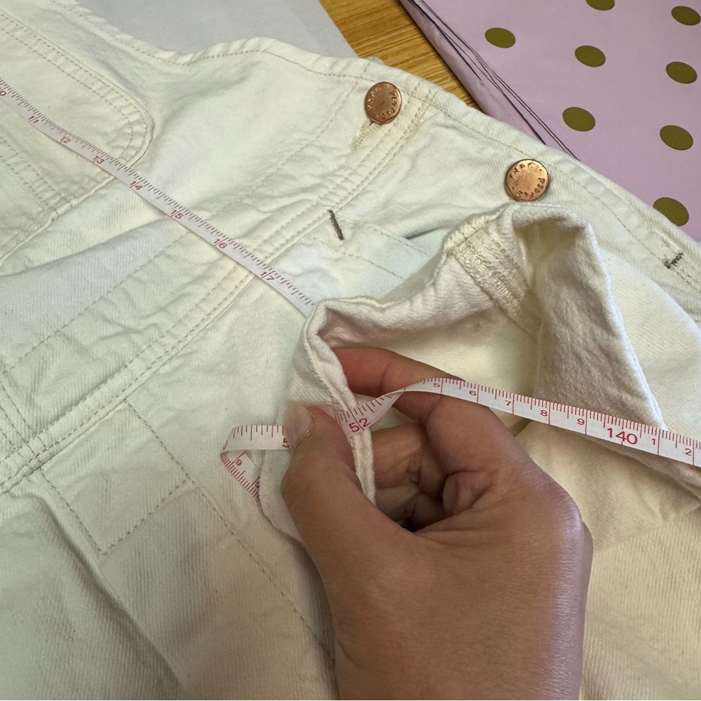 Free People Cream Denim Overalls - Picture 12 of 12